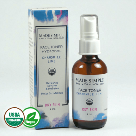 Organic Vegan Chamomile Lime Face TONER for Dry Skin
