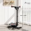 Foldable Ab Twister Board for Waist Trimming with LCD Display, Ab Workout Equipment for Women and Men, Red