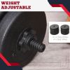 Adjustable 2 x 22lbs Weight Dumbbell Set for Weight Fitness Training Exercise Fitness Home Gym Equipment, Black (Pair)