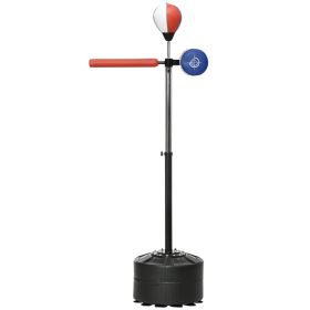 Free Standing Boxing Bag with Stand, Punching Speed Bag Reaction Bar Challenge with Suction Cups, 64-81in Adjustable Height for Teenagers and Adults, (Option: Black, Red, Blue-855x200x200 mm)