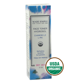 TONER for Dry Skin - Organic Vegan Chamomile Lime (Lid: Cap)