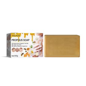 EELHOE Propolis Soap, Deep Cleansing Body Skin Lighten Pimples Tender Smooth Skin Propolis Bath Soap (Option: 100g-110g-3.03*1.88*1.02inch)